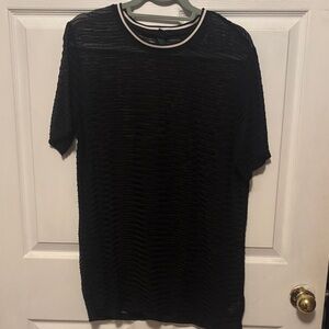 Wild Fable Black Mesh Short Sleeve Tee